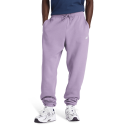 Homme Pantalons - New Balance Sport Essentials Fleece Jogger - Candied Violet-White