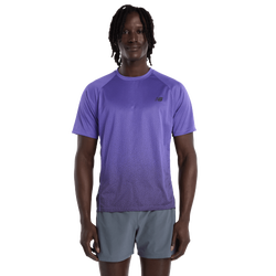 Herren T-Shirts - New Balance Viz-tech Run Tee - Electric Purple-Electric Purple
