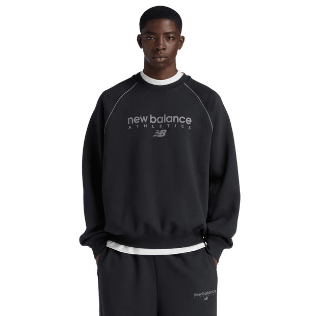 New Balance fleece Men Sweatshirts - Black - Size XL - Cotton Jersey