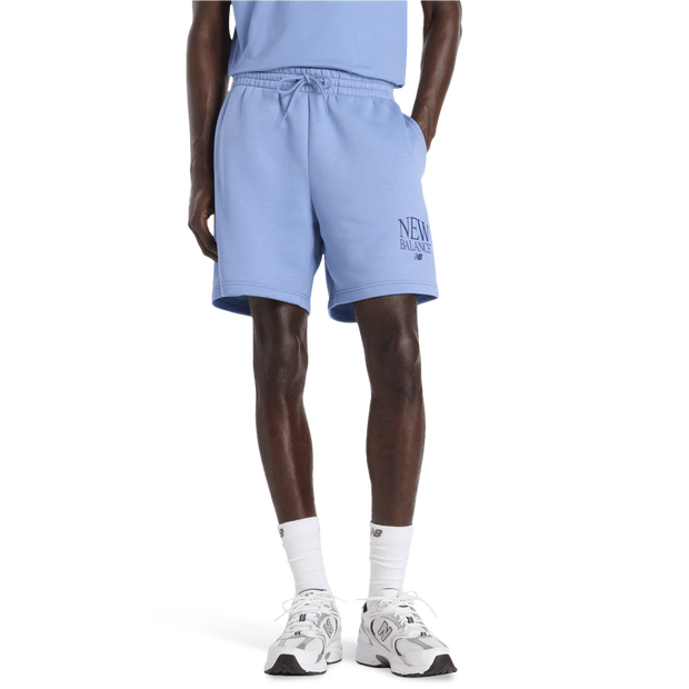 New Balance fleece Men Shorts - Blue - Size S - Cotton Jersey