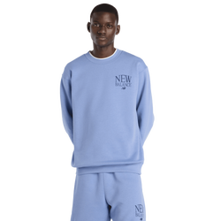 Uomo Sweatshirts - New Balance Reimagined Fleece Crew - Fairweather Blue-Fairweather Blue