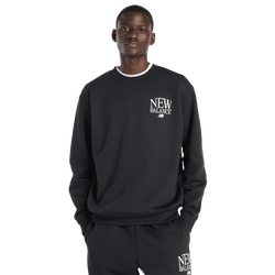 Uomo Sweatshirts - New Balance Reimagined Fleece Crew - Black-Black