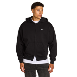 Herren Hoodies - Nike Solo Swoosh - Total Black-Sail