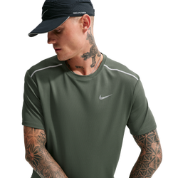 Men T-Shirts - Nike Miler - Camo Green-Reflective Silv