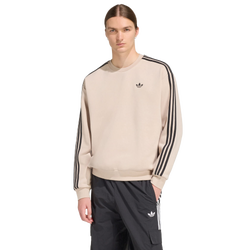 Homme Sweats - adidas Adicolor 3-Stripes Oversized Crewneck - Stone Khaki-Stone Khaki