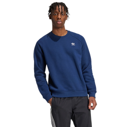Homme Sweats - adidas Trefoil Essentials Crew Sweatshirt - Night Indigo-Night Indigo