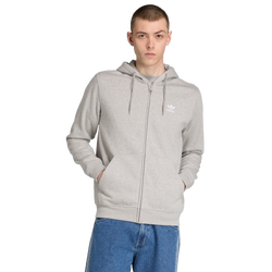 Uomo Hoodies - adidas Trefoil Essentials Full-zip Hoodie - Medium Grey Heather-White