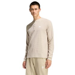 Uomo T-Shirts - adidas Trefoil Essentials Long-sleeve Top - Stone Khaki-Stone Khaki