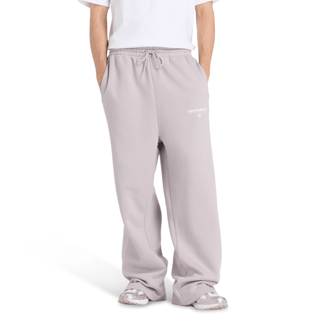 New Balance fleece Men Pants - Grey - Size S - Poly Jersey