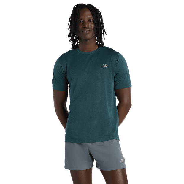 New Balance Rc Essential T-Shirt Uomo - Magliette Verde - Taglia Xl - Poly Jersey