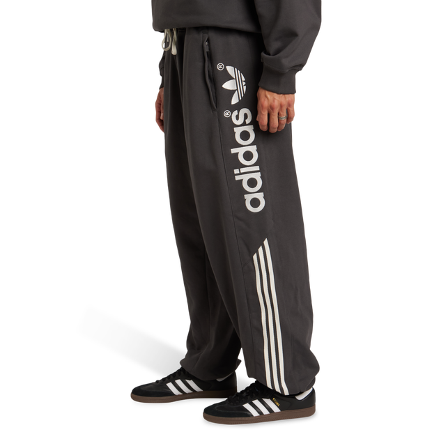 Adidas Linear Signature Broeken Heren - Zwart - Maat L - Katoen Fleece