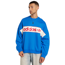 Men Sweatshirts - adidas Linear Signature Sweat - Blue-Blue