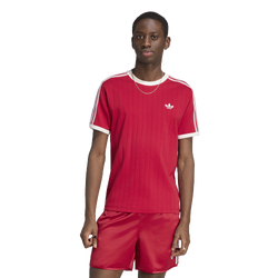 Hombre T-Shirts - adidas Drop Needle 3-Stripes T-shirt - Team Victory Red-Team Victory Red