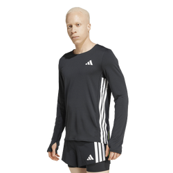 Uomo T-Shirts - adidas Adizero Long Sleeve Long-sleeve Top - Black-Black