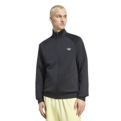 Men Track Tops - adidas Trefoil Essentials Spacer Track Top - Black-Black