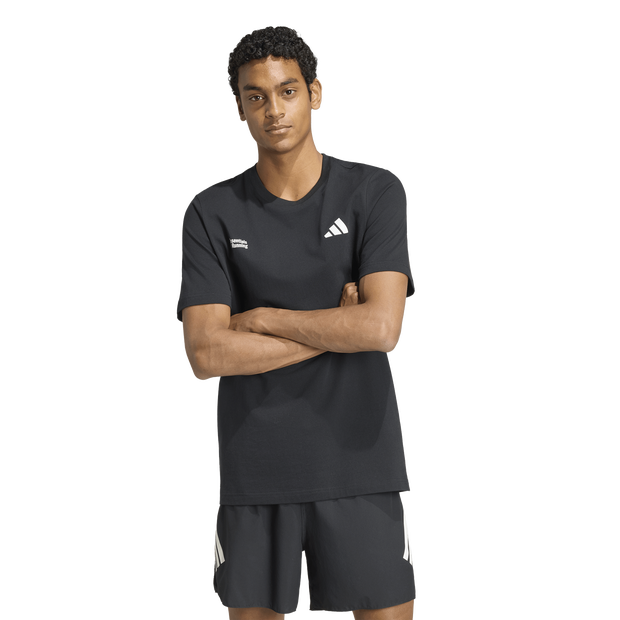 Run Essentials Graphic T-shirt Uomo - Magliette Nero - Taglia M - Jersey di cotone M