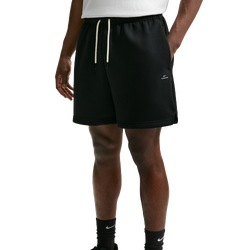 Men Shorts - Nike Standard Issue Fleece Basketball Shorts - Black-Pale Ivory
