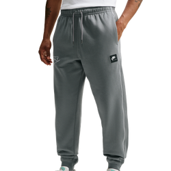 Heren Broeken - Nike Air Fleece Joggers - Smoke Grey-White