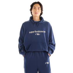 Hombre Hoodies - New Balance Trackside French Terry Hoodie - Nb Navy-Nb Navy