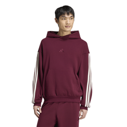 Hombre Hoodies - adidas Kit 3-Stripes Hoodie - Maroon-Off White
