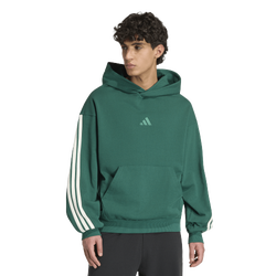 Heren Hoodies - adidas Kit 3-Stripes Hoodie - Collegiate Green-Off White