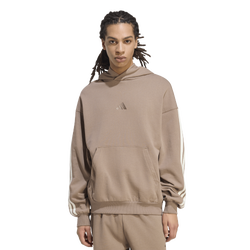 Men Hoodies - adidas Kit 3-Stripes Hoodie - Khaki Six-Off White