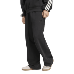 Men Pants - adidas Kit Small Logo Wide Joggers - Black-Black
