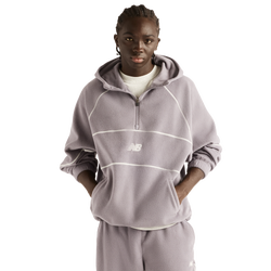 Herren Hoodies - New Balance Trackside Polar Fleece Hoodie - Offline Grey-Offline Grey