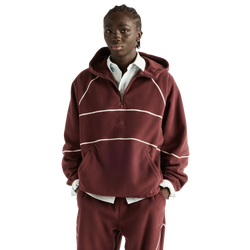Herren Hoodies - New Balance Trackside Polar Fleece Hoodie - Cherry Leather-Cherry Leather