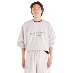 Men Sweatshirts - New Balance Trackside French Terry Crew - Grey Matter-Grey Matter