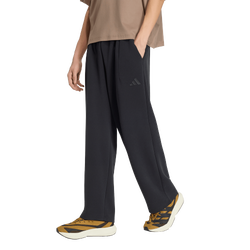 Uomo Pantaloni - adidas Soft Lux Straight Leg Tracksuit Bottoms - Black-Black