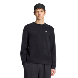 Homme Sweats - adidas Trefoil Essentials Fully Knit Sweatshirt - Black-Black
