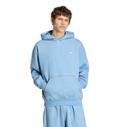 Homme Hoodies - adidas Trefoil Essentials Melange Loose Hoodie - Light Blue Mel-Light Blue Mel