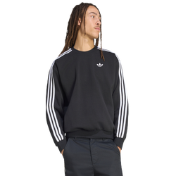 Men Sweatshirts - adidas Adicolor 3-Stripes Oversized Crewneck - Black-White