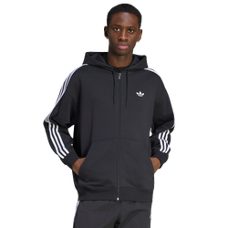 Men Sweatshirts - adidas Adicolor Oversize Full-zip Hoodie - Black-Black