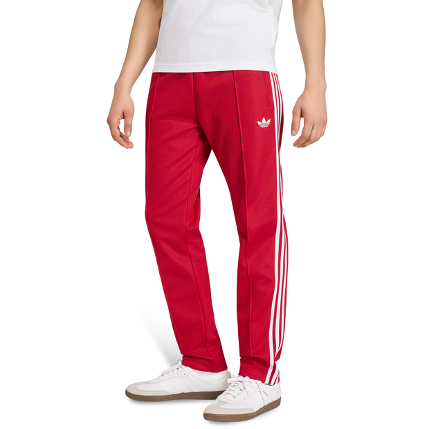 Adidas Beckenbauer Track Pants Broeken Heren - Rood - Maat XXL - Katoen Jersey