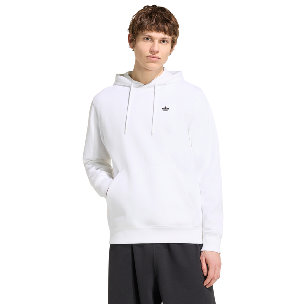 Adidas Uomo Bianco Trefoil - Felpe Con Cappuccio - Taglia L - Jersey Di Cotone