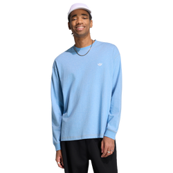 Heren T-Shirts - adidas Trefoil Essentials Melange Top - Light Blue Mel-Light Blue Mel