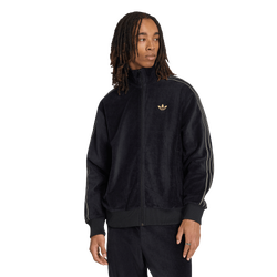 Homme Vestes Zippees - adidas Firebird Velour Track Top - Black-Black