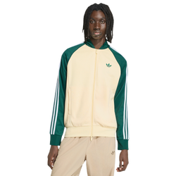 Herren Track Tops - adidas Sst Track Top - Warm Vanilla-Collegiate Green