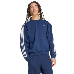 Heren Sweatshirts - adidas Adicolor 3-Stripes Oversized Crewneck - Night Indigo-Grey Two