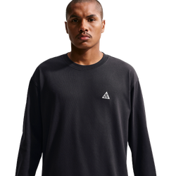 Men T-Shirts - Nike Acg Long-sleeve T-shirt - Black-Black