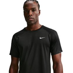 Men Track Tops - Nike Flex Dri-fit Short-sleeve Training Top - Black-White