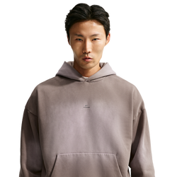 Men Hoodies - Nike Standard Issue Brushed Pullover Hoodie - Mink Brown-Pale Ivory