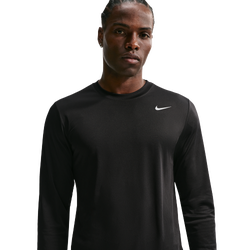 Men Track Tops - Nike Flex Dri-fit Long-sleeve Training Top - Black-Matte Silver
