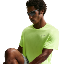 Heren T-Shirts - Nike Miler Dri-fit Short-sleeve Running Top - Volt Ice-Volt Ice