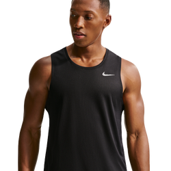 Heren T-Shirts - Nike Miler Dri-fit Running Tank Top - Black-Black