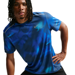 Heren T-Shirts - Nike Miler Dri-fit Short-sleeve Running Top - Midnight Navy-Midnight Navy