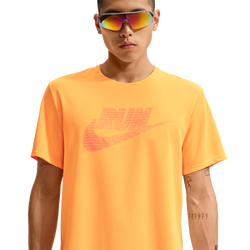 Heren T-Shirts - Nike Miler Dri-fit Short-sleeve Running Top - Laser Orange-Total Orange
