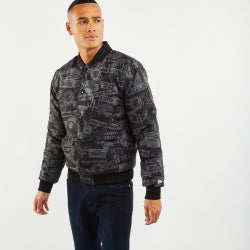 Men Jackets - New Era Nba All Over Print - Black-Grey